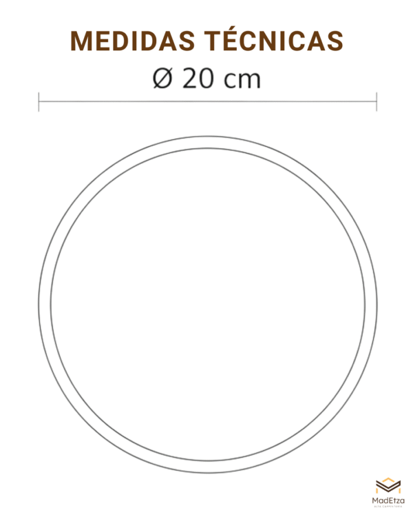 Tabla Circular de Pino 20 cm | Tabla para Quesos | Madetza