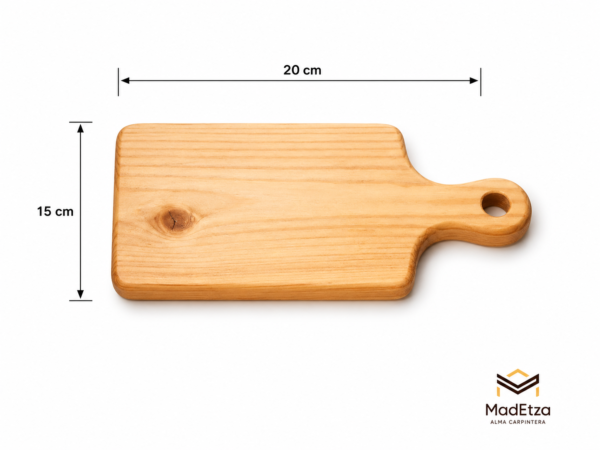 Tabla Charcutera Mini de Pino 20x15 | Tabla para Eventos/Recuerdos | Madetza