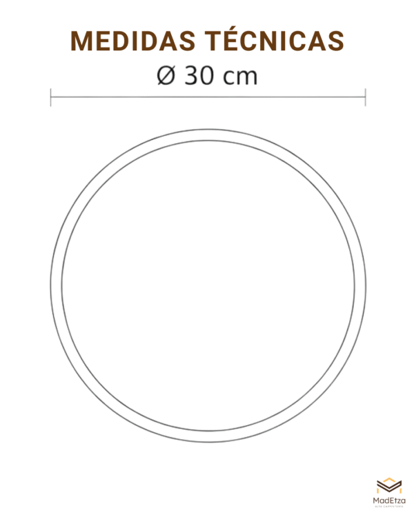 Tabla Circular de Parota 30 cm | Tabla para Quesos | Madetza