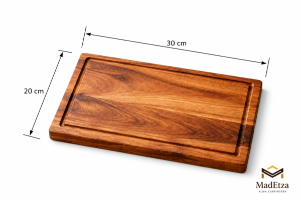 Tabla Charcutera de Parota 30x20 | Tabla para Quesos y Asador | Madetza