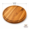 34 cm teca Tabla Circular Grande de Teca 34 cm | Tabla para Quesos | Madetza