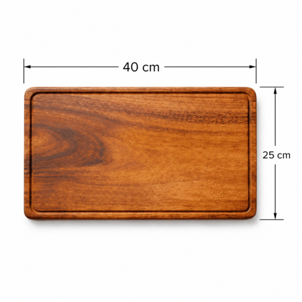 Tabla Parrillera de Parota 40x25 | Tabla para Carne Asada | Madetza