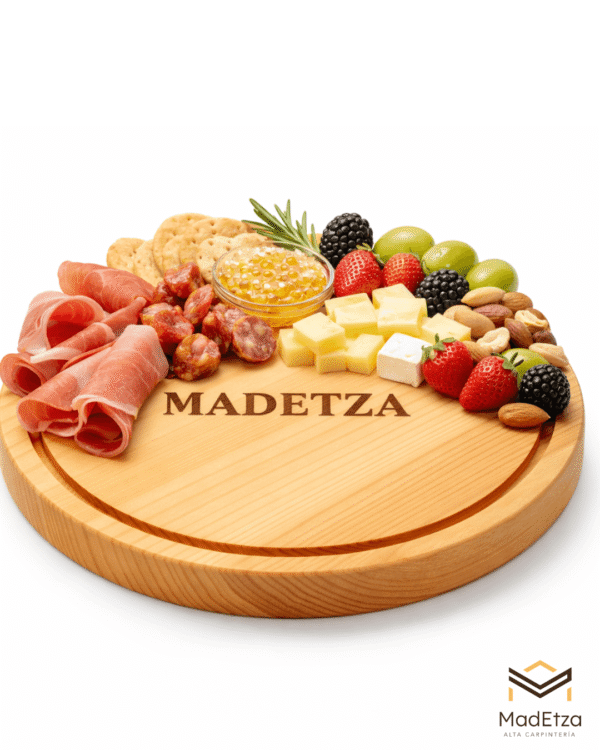 Tabla Circular de Pino 20 cm | Tabla para Quesos | Madetza