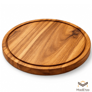 Tabla Circular Grande de Teca 34 cm | Tabla para Quesos | Madetza