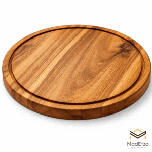 Tabla-Circular-de-Teca-34cm-e1767911401696.png Tabla Circular de Teca 30 cm | Tabla para Quesos | Madetza