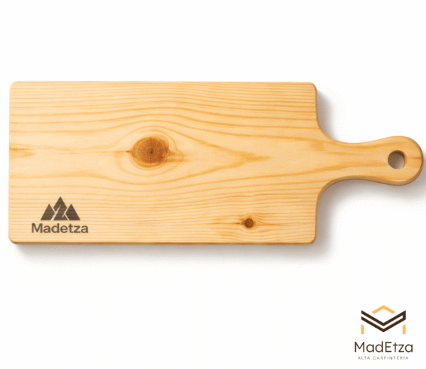 Tabla Parrillera de Pino con Mango 28x15 | Tabla para Asador | Madetza