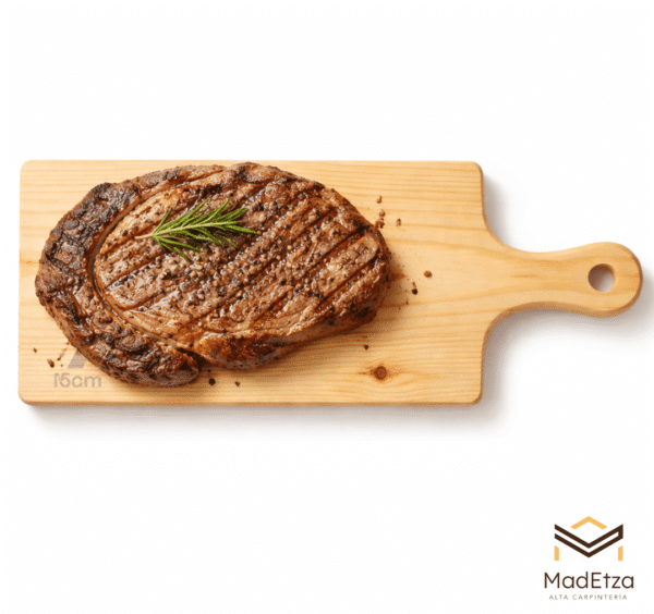 Tabla Parrillera de Pino con Mango 28x15 | Tabla para Asador | Madetza
