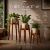 Kit de 3 Porta Macetas Parota – Alturas Escalonadas