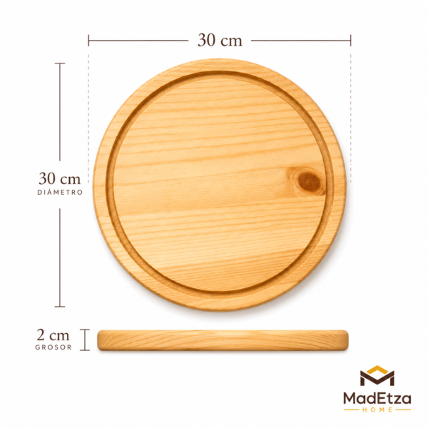 Tabla Circular de Pino 30 cm
