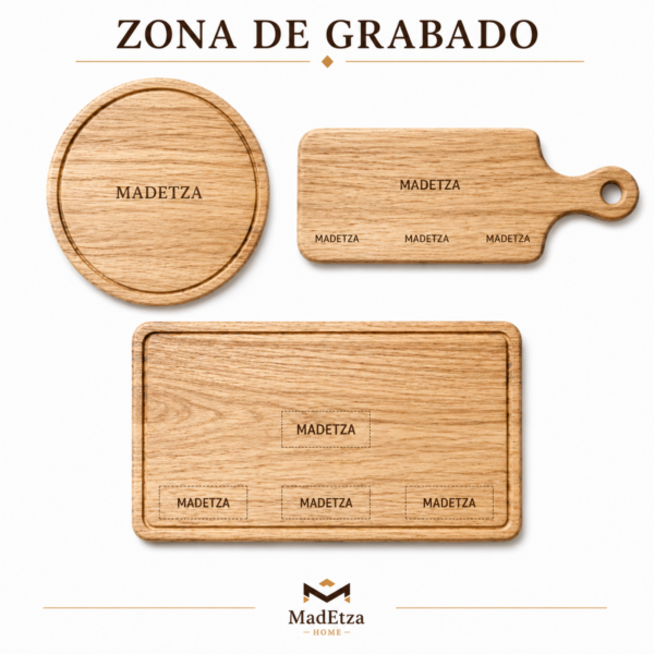 Tabla Charcutera Mini de Encino 20x15 | Regalo para Eventos | Madetza