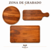 Tabla Charcutera Mini de Parota 20x15 | Tabla para Eventos | Madetza