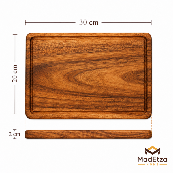 Tabla de Parota Rectangular 30x20 cm
