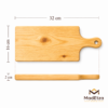 Tabla de Pino con Mango 32x16 cm