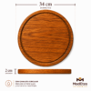 medidas de tablas madetza (2) Tabla Circular de Teca 34 cm