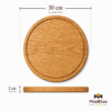 Tabla Circular de Encino 30 cm