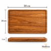 Tabla de Teca Rectangular 30x20 cm