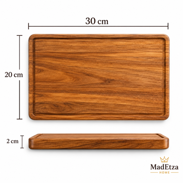 Tabla de Teca Rectangular 30x20 cm