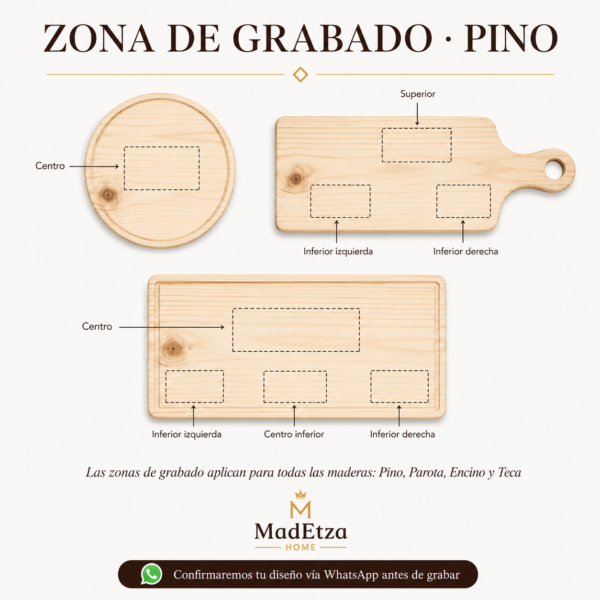 Tabla Circular de Pino 30 cm