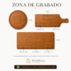 zonas de grabado madetza (2) Tabla Circular de Teca 30 cm