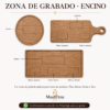 Tabla Circular de Encino 30 cm